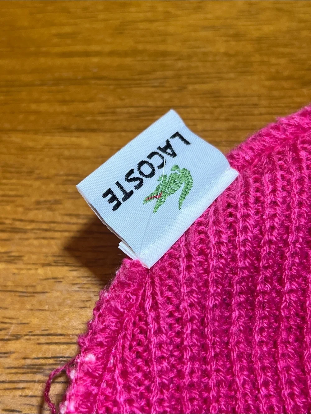 Lacoste knit beanie